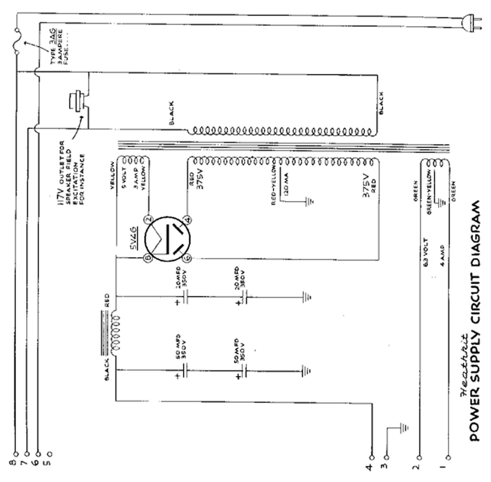 Heath Company W-2-PS Schematic