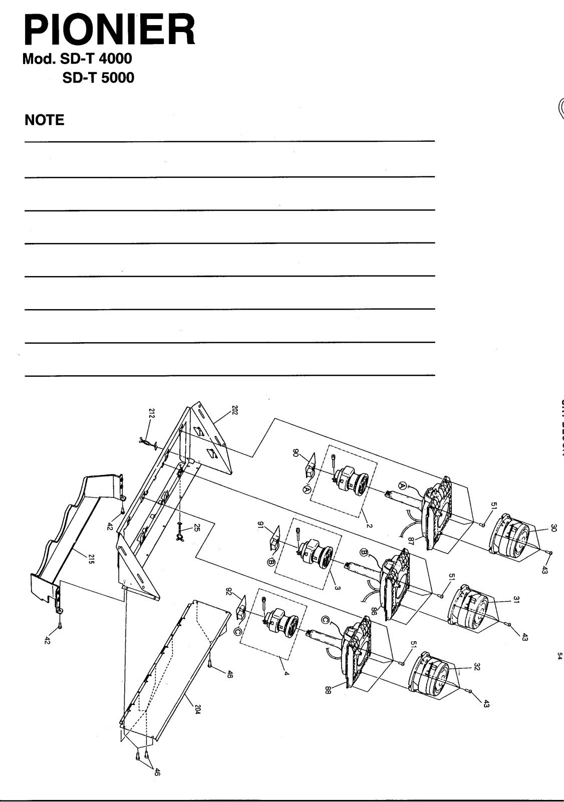 Pioneer SDT-4000, SDT-5000 Service Manual