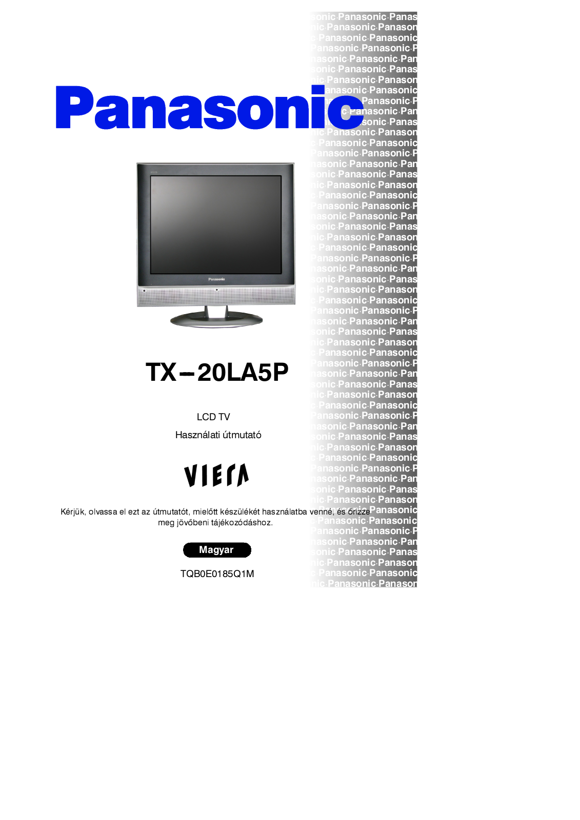 PANASONIC TX-20LA5P User Manual