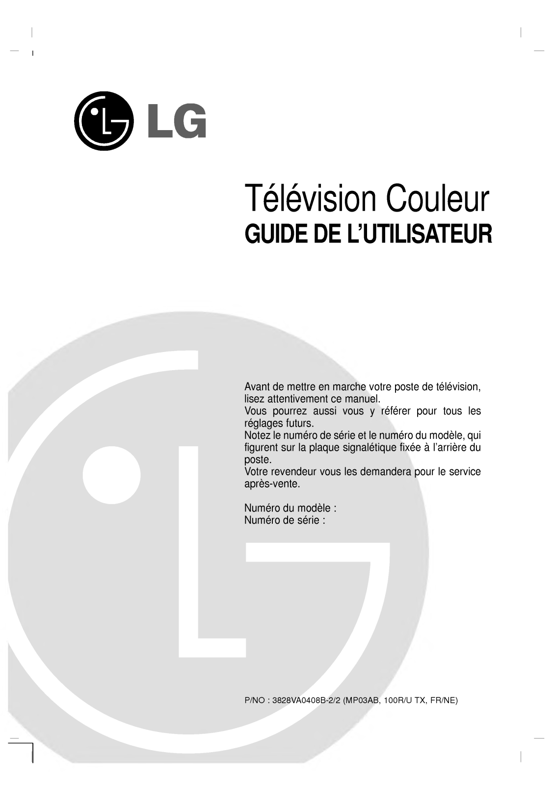 LG RL-40NZ60RB User Manual