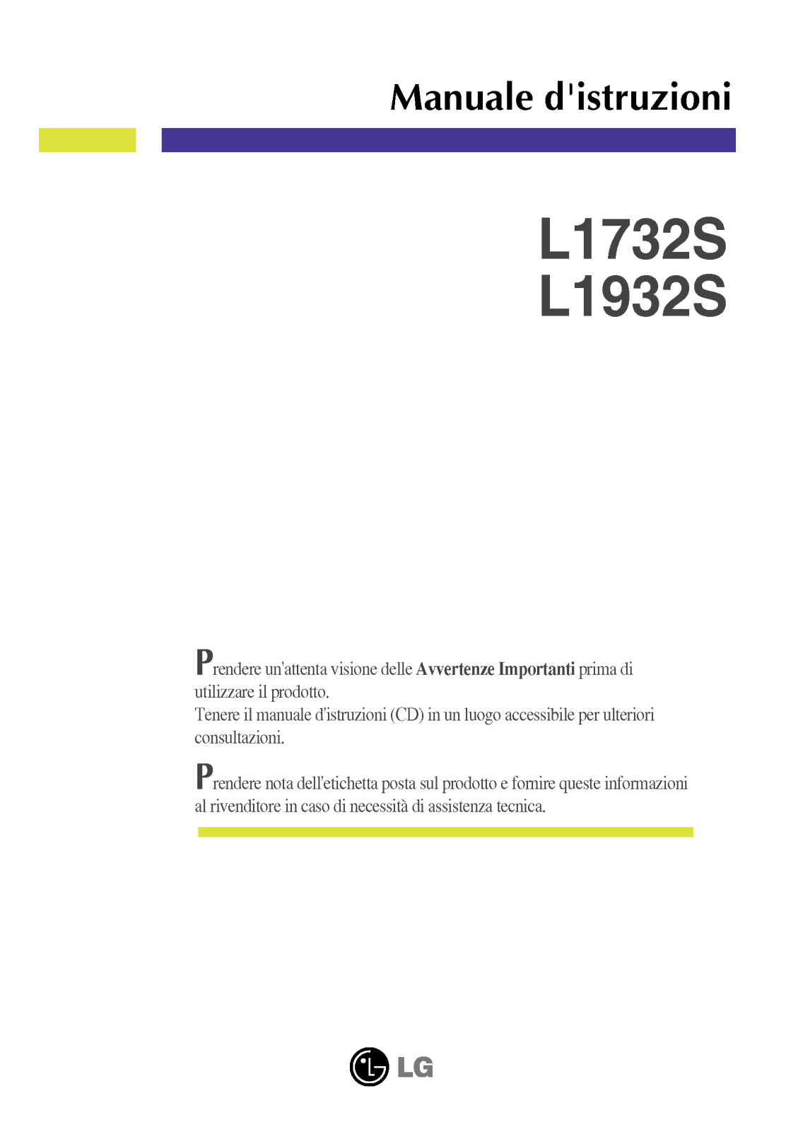 Lg L1732S-SF User Manual