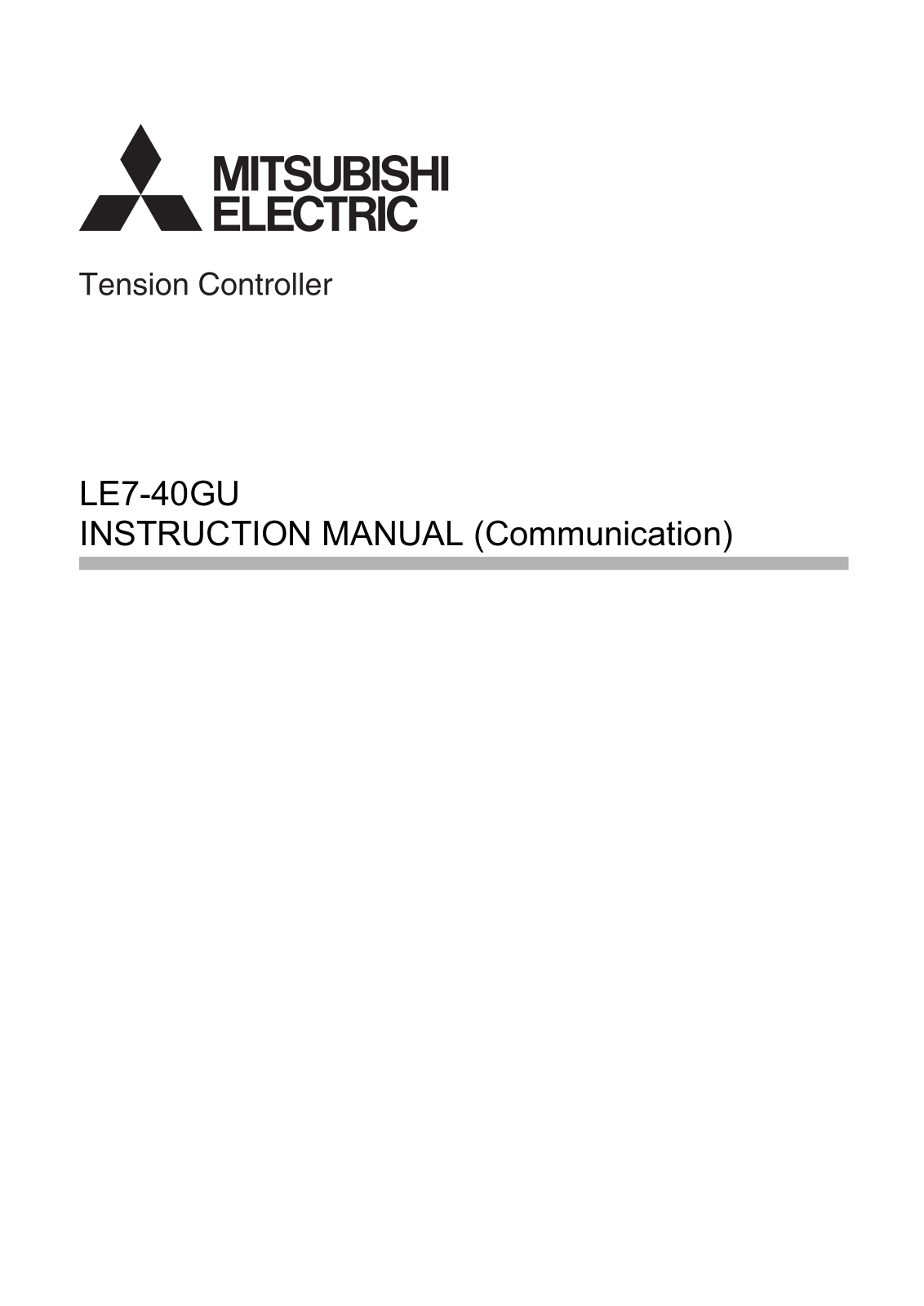 Mitsubishi Electric LE7-40GU Instruction Manual