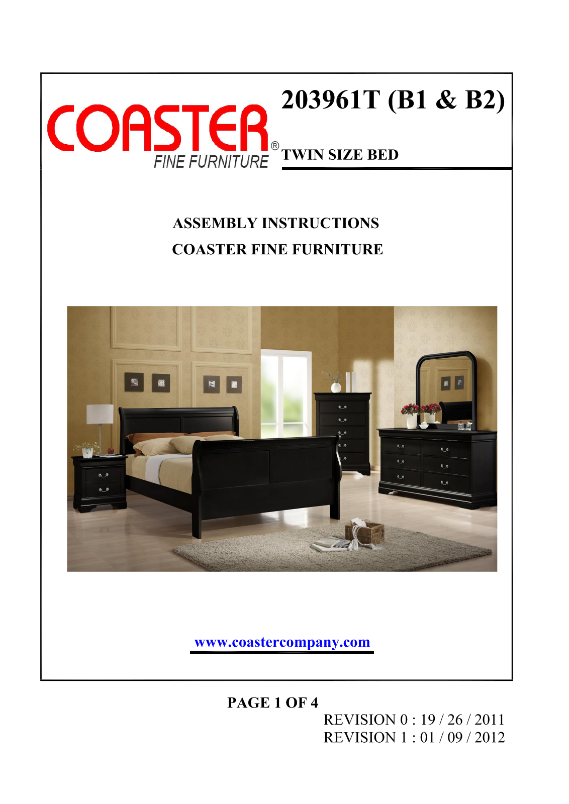 Coaster 203961T Assembly Guide - ManualMachine.com