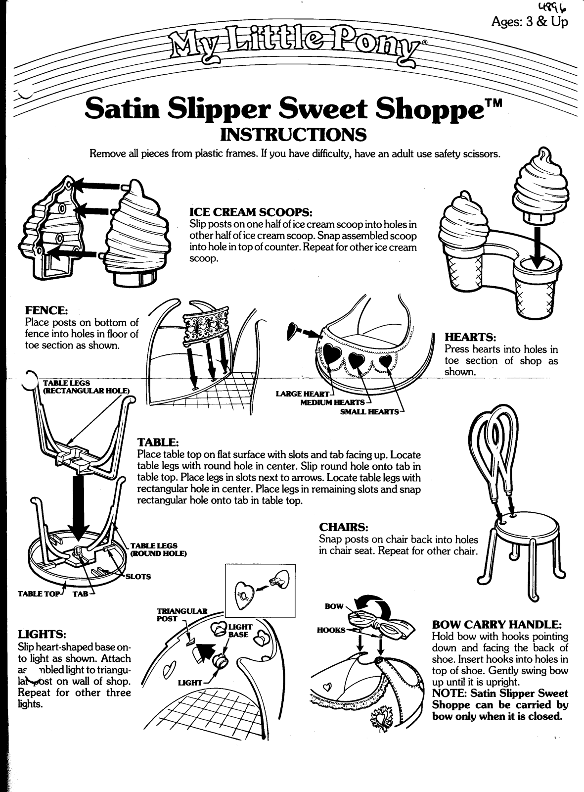 HASBRO My Little Pony Satin Slipper Sweet Shoppe User Manual