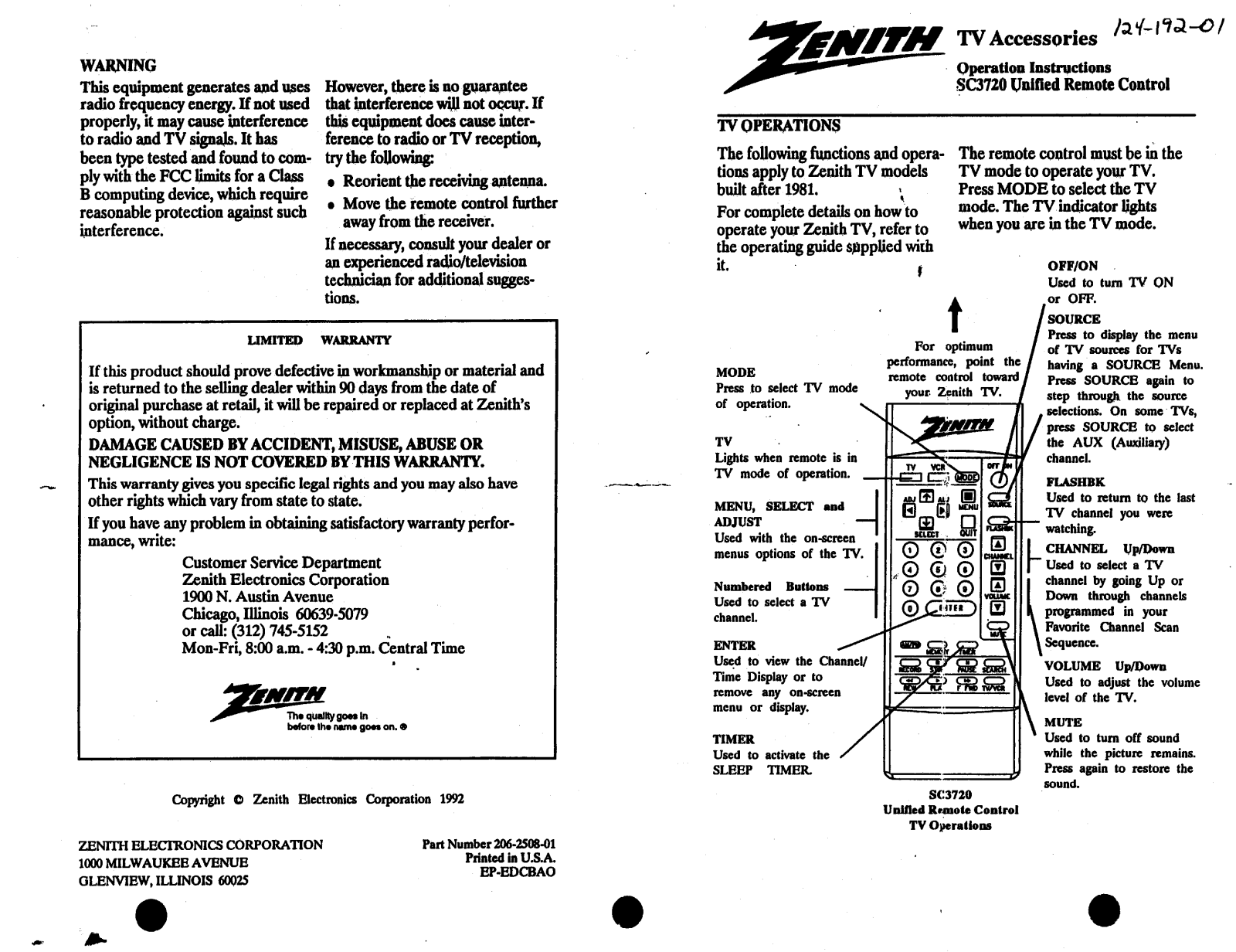 LG SC3720 User Manual