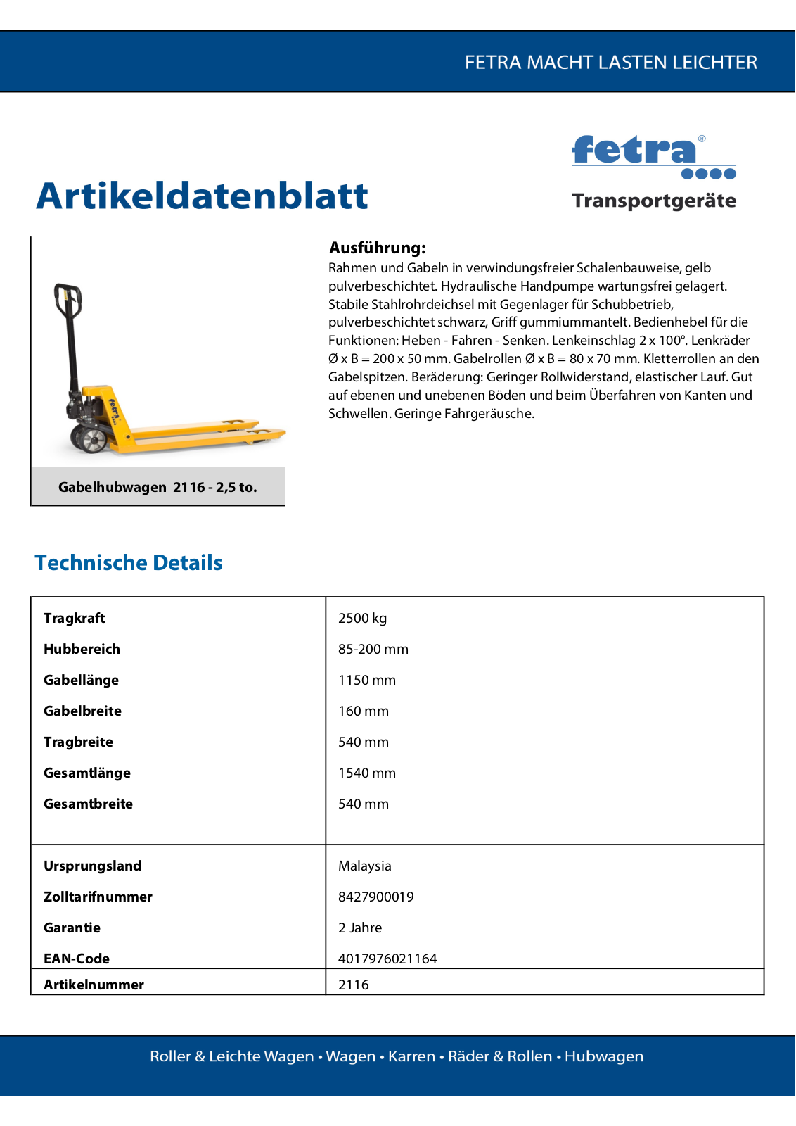 fetra 2116 User Manual - ManualMachine.com