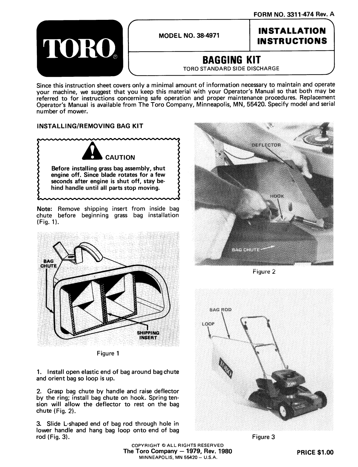 Toro 38-4971 Installation Instructions