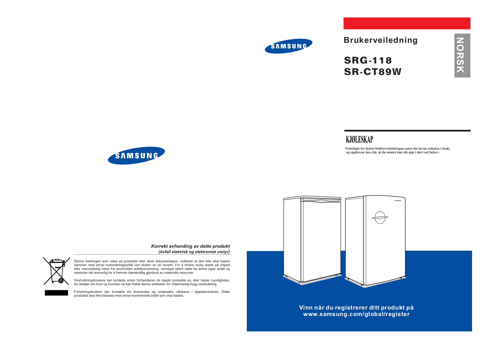 Samsung SR-CT89W User Manual