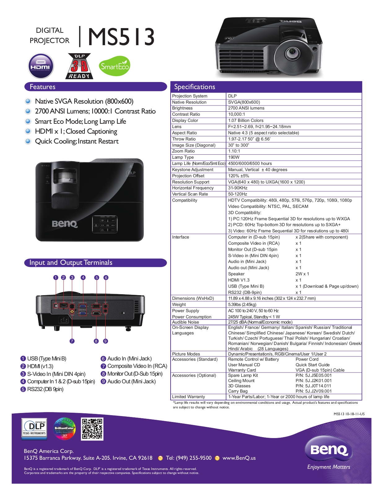 BenQ MS513 User Manual