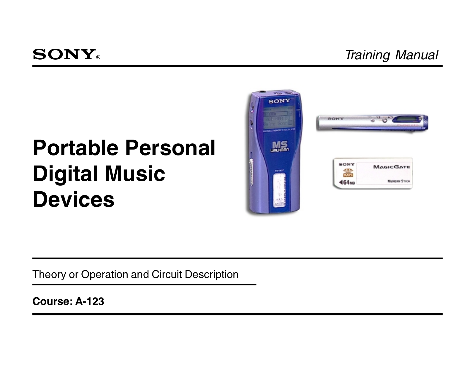 Sony A-123 Service manual