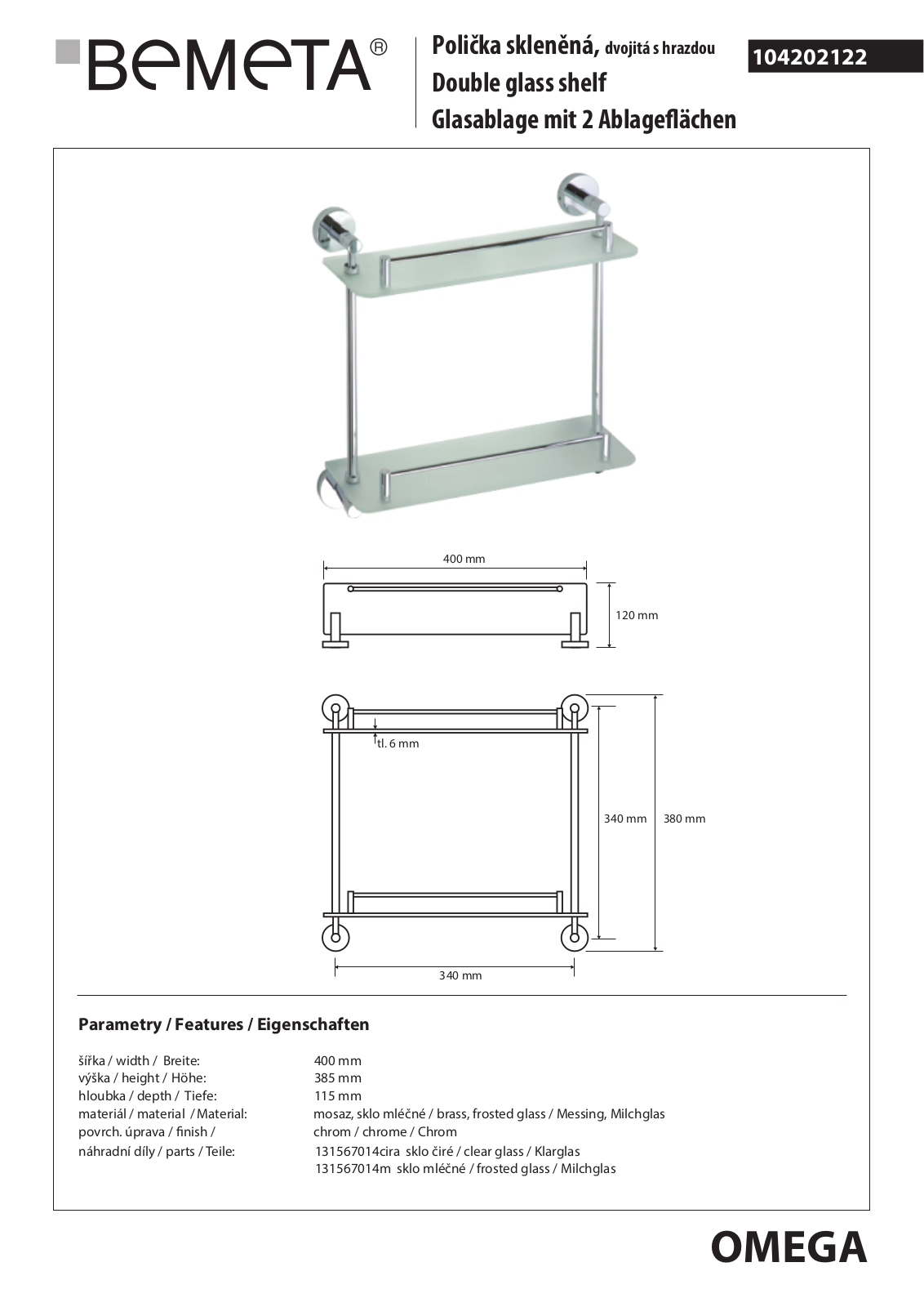 Bemeta Omega 104202122 User guide