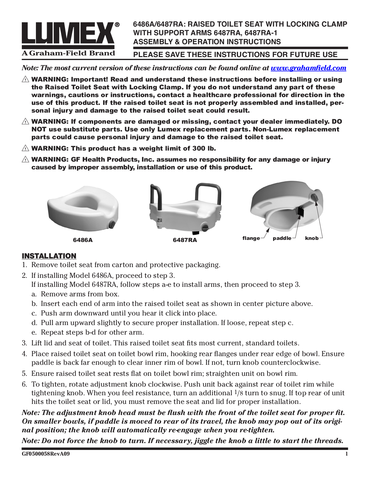 Lumex Syatems 6487RA, 6486A User Manual