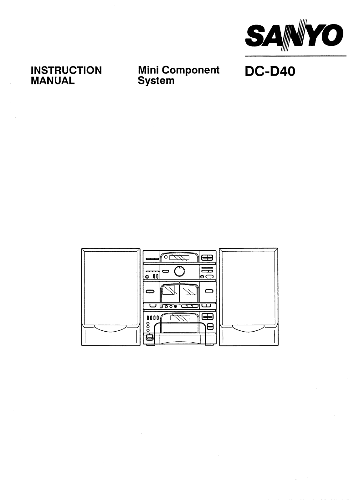 Sanyo DC-D40 Instruction Manual
