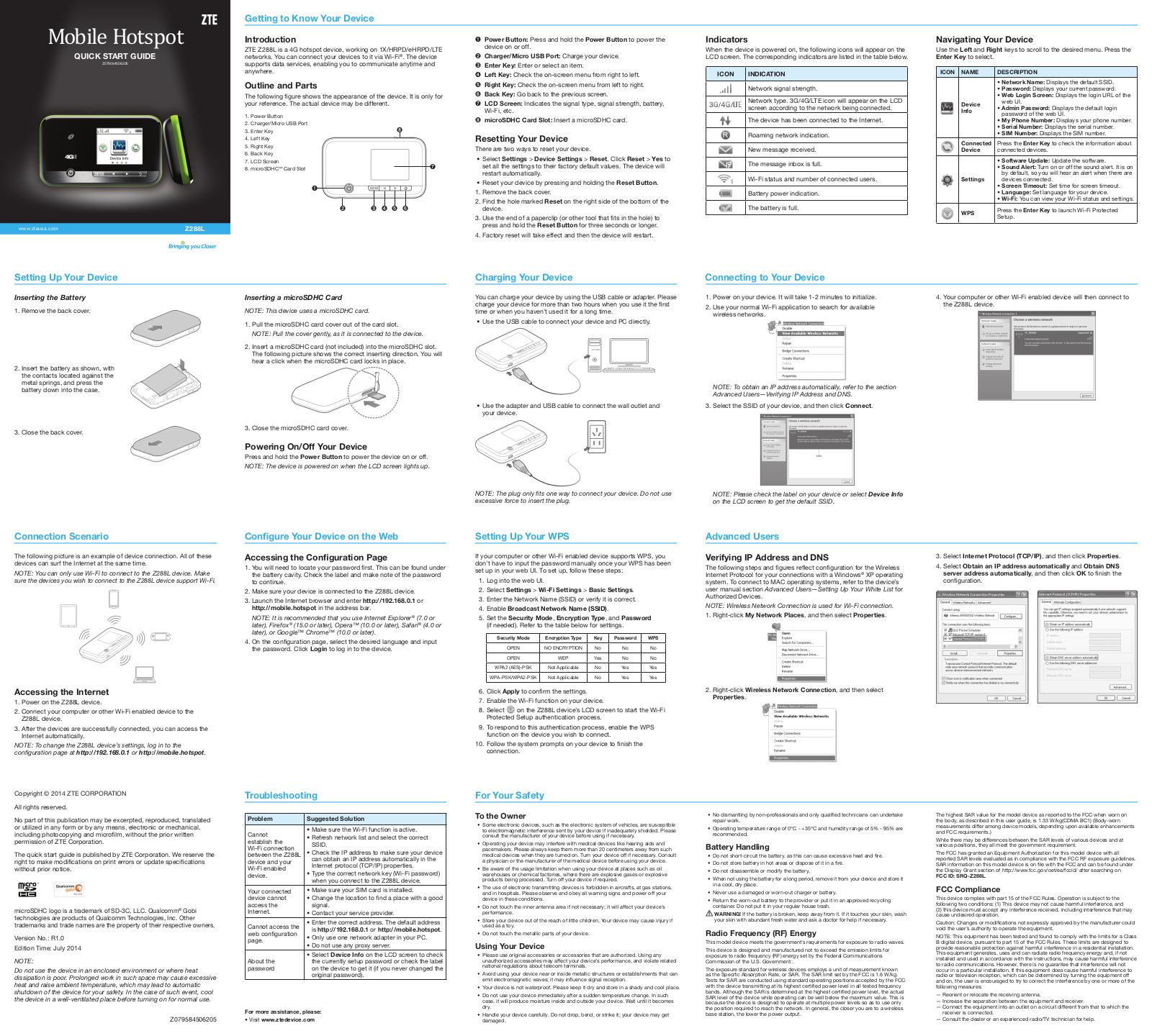 ZTE Z288L User Manual