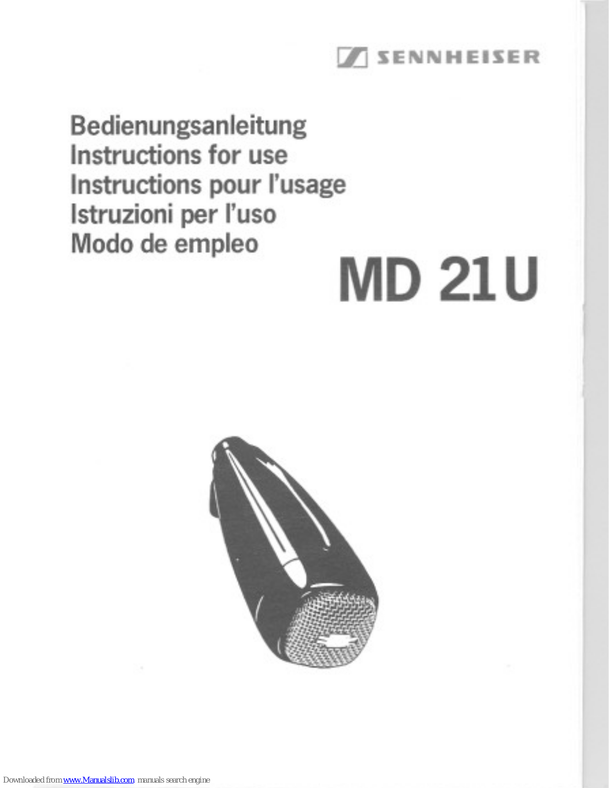 Sennheiser MD 21-U,MD 21 U User Manual