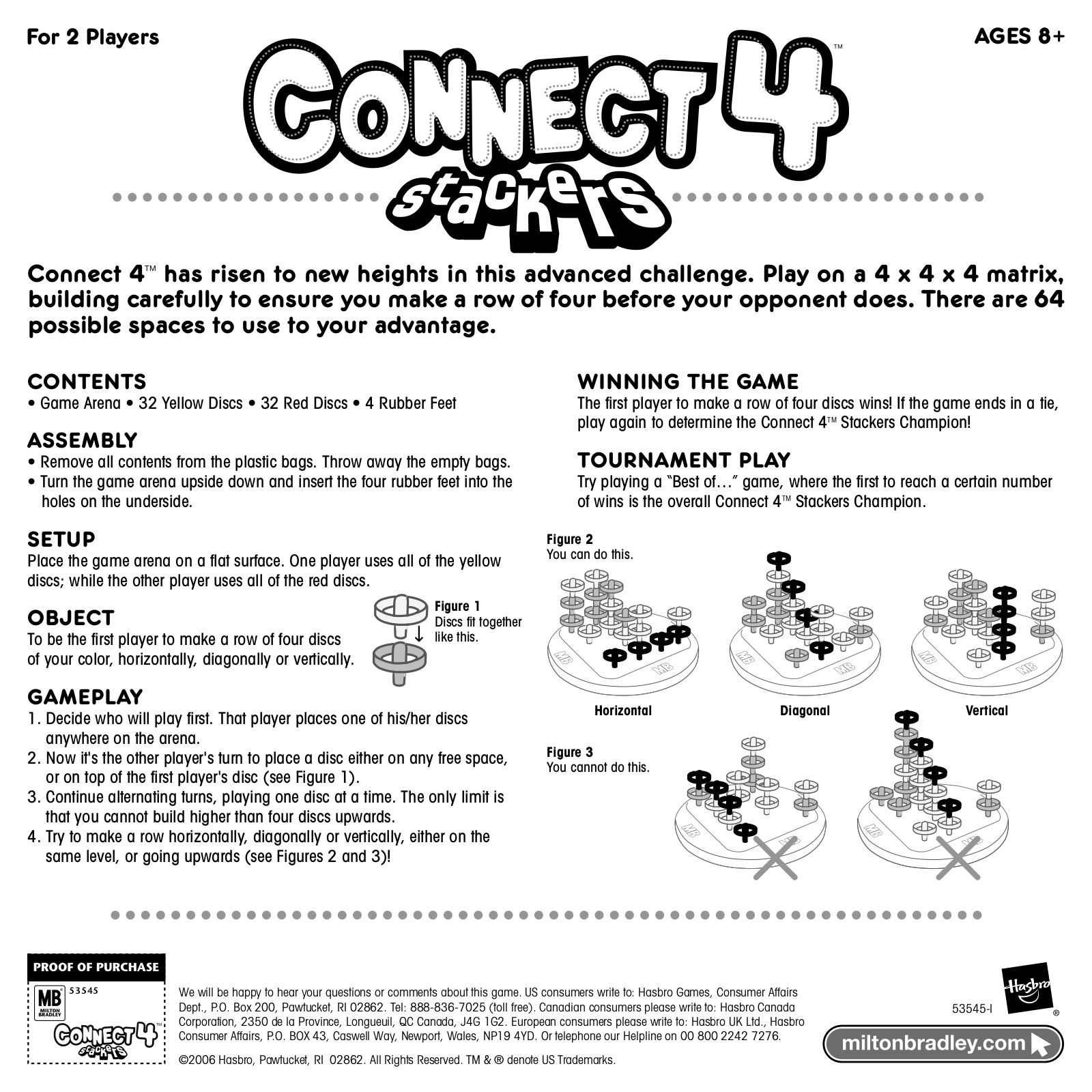 HASBRO Connect 4 Stackers User Manual