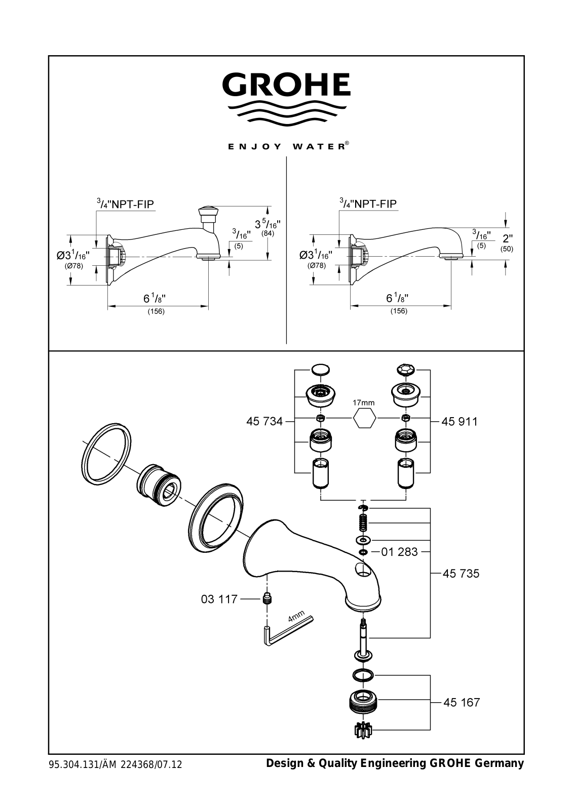 GROHE GRH4830 Specifications 2 - ManualMachine.com