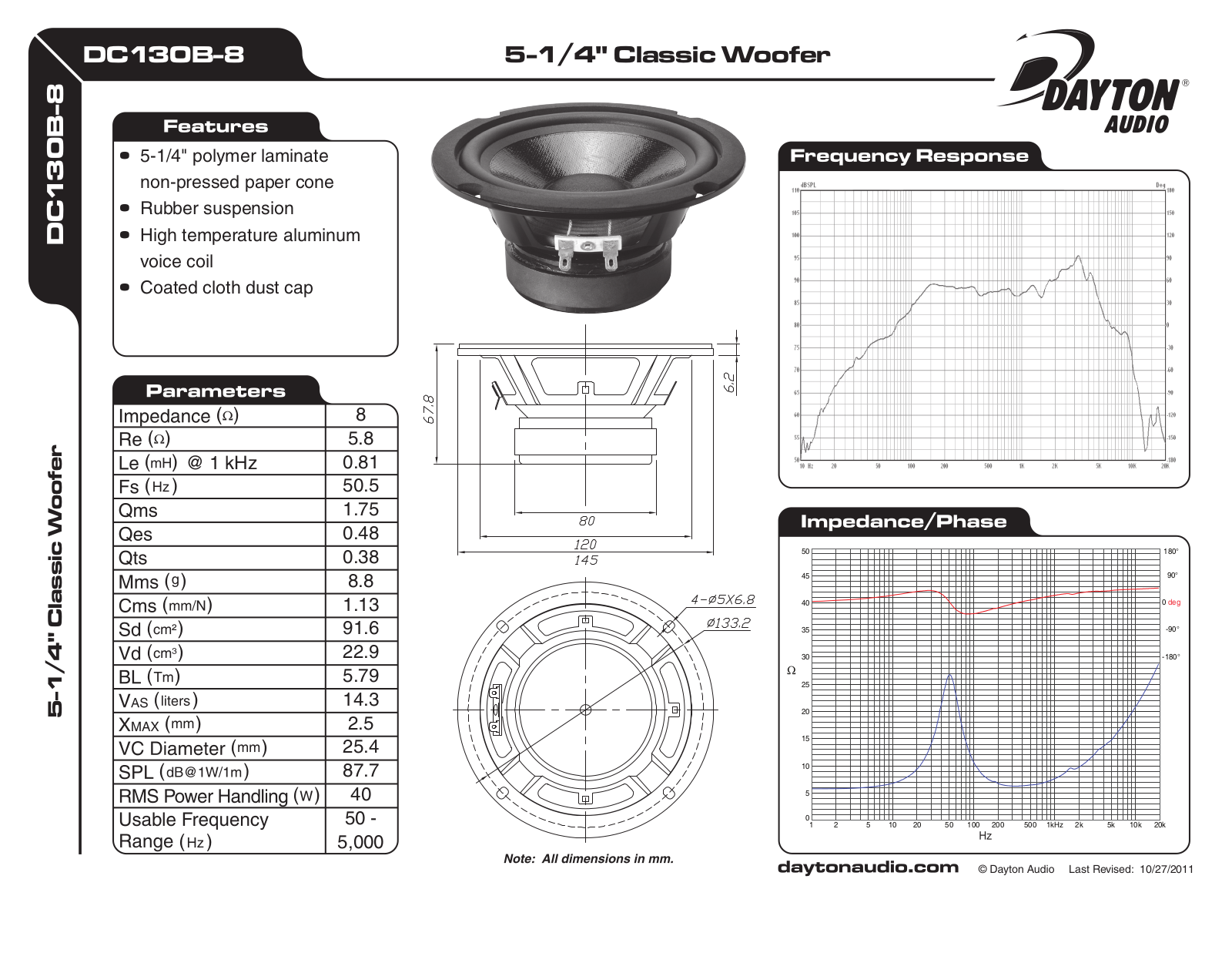 Dayton DC130B-8 5-1 User Manual