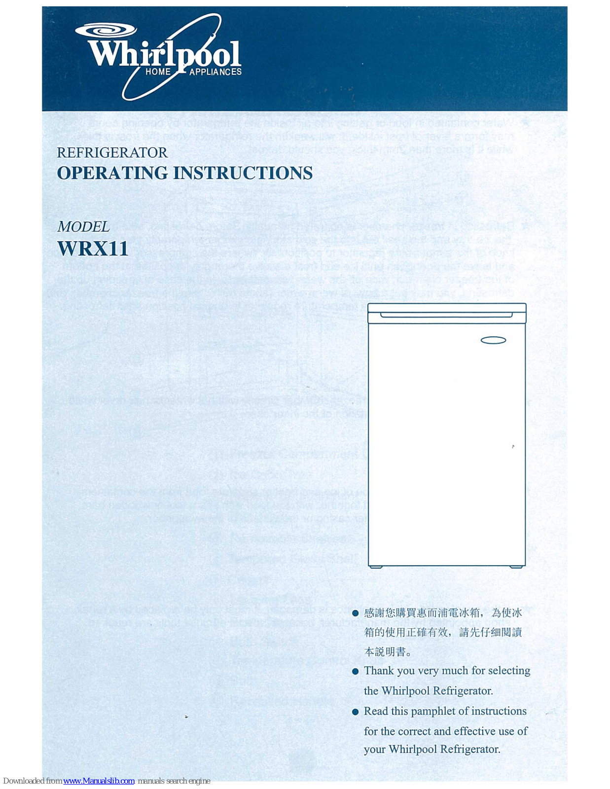 Whirlpool WRX11 Operating Instructions - ManualMachine.com