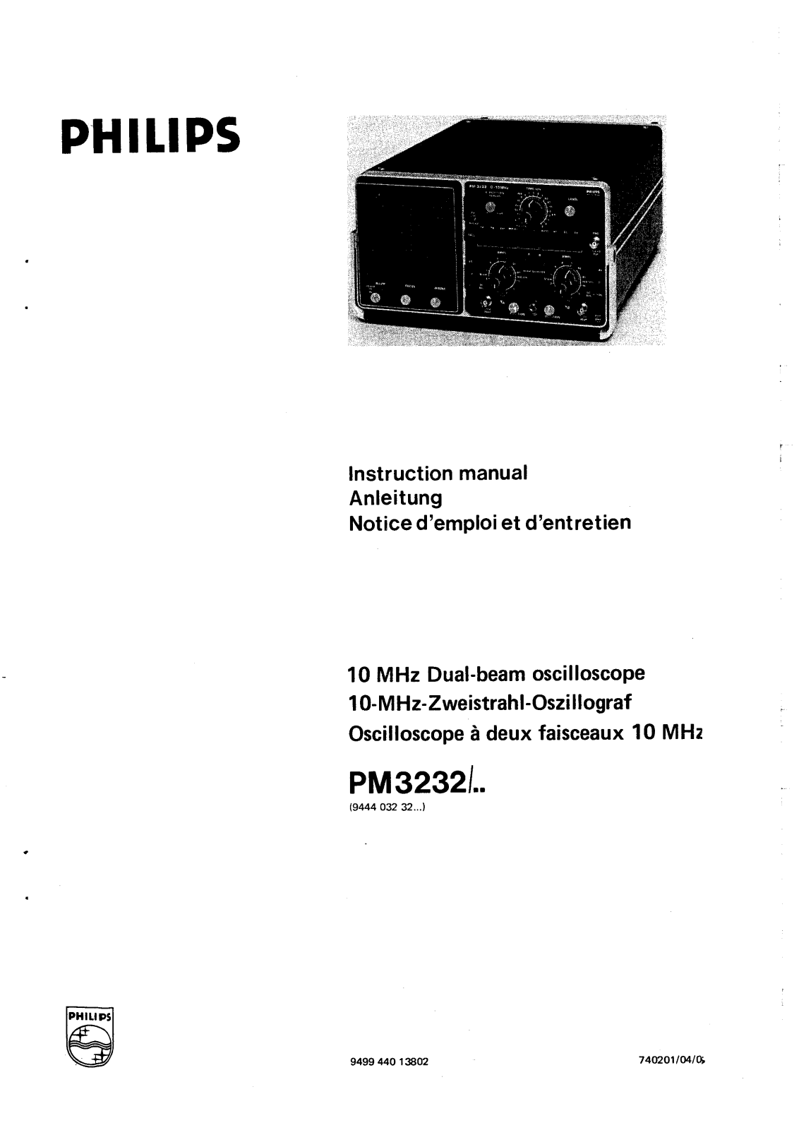 Philips PM-3232 Owners Manual