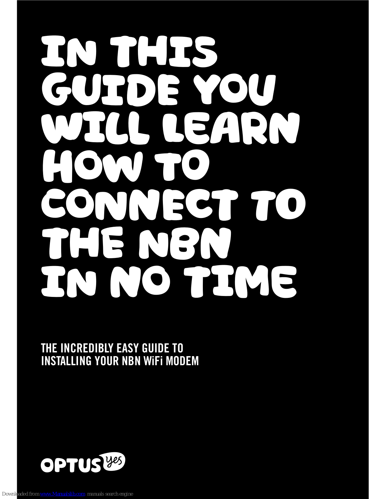 Optus NBN Installation Manual