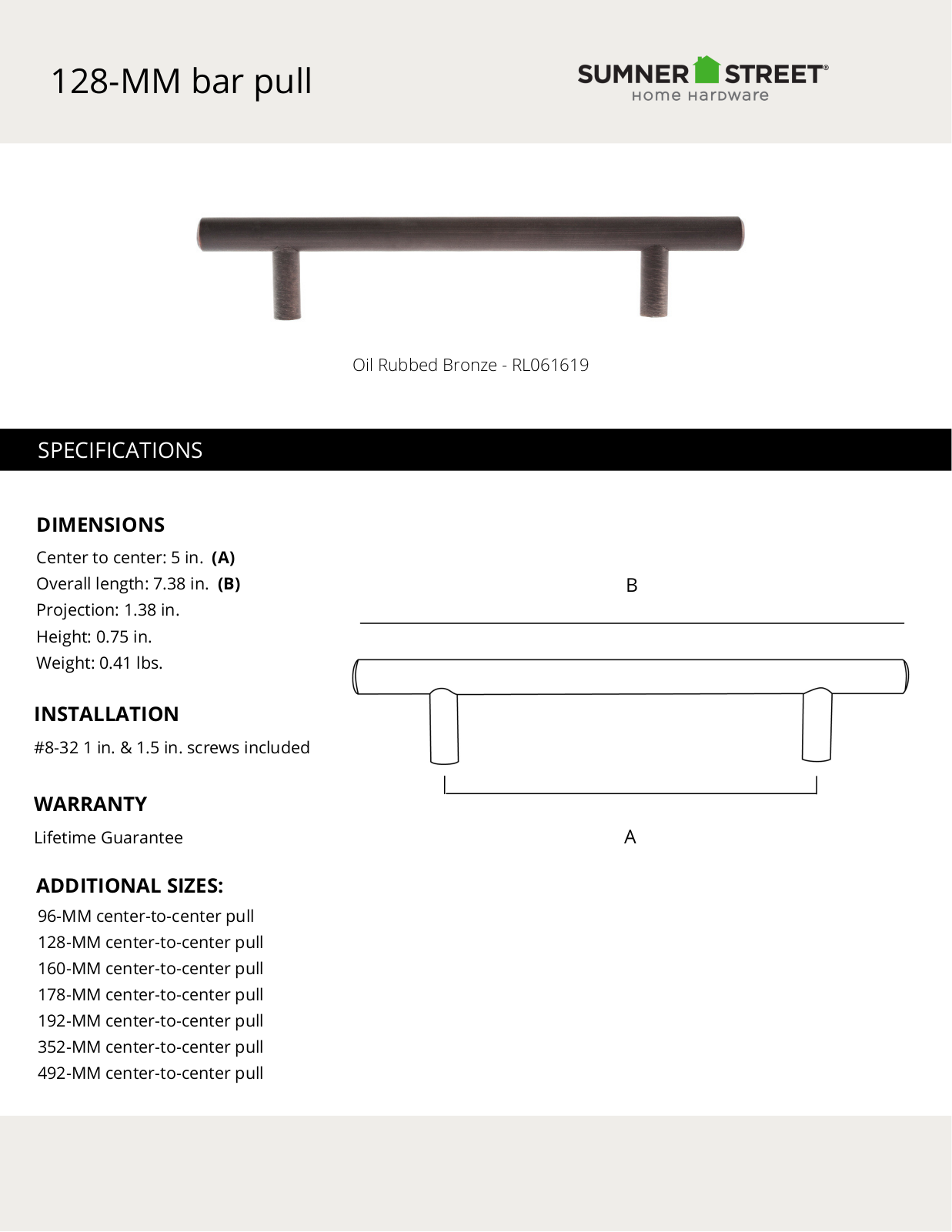 Sumner Street Home Hardware CTHD1060 Specifications - ManualMachine.com