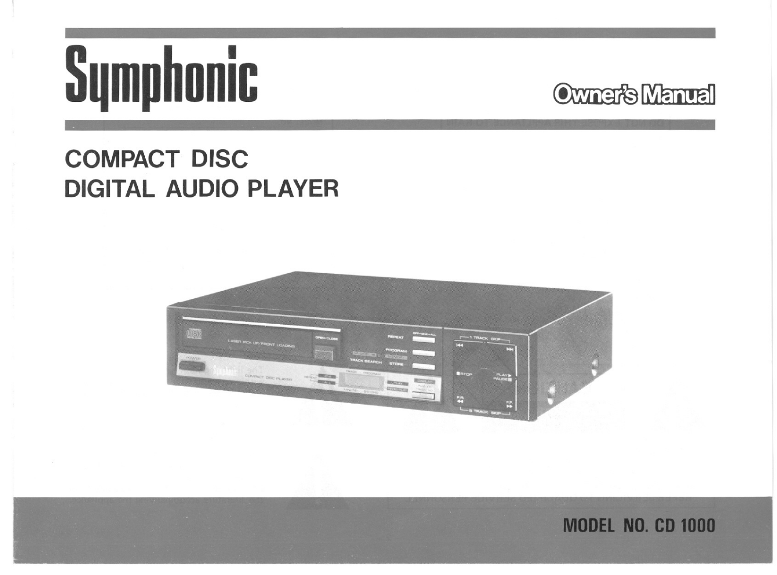 Symphonic CD1000 User Manual