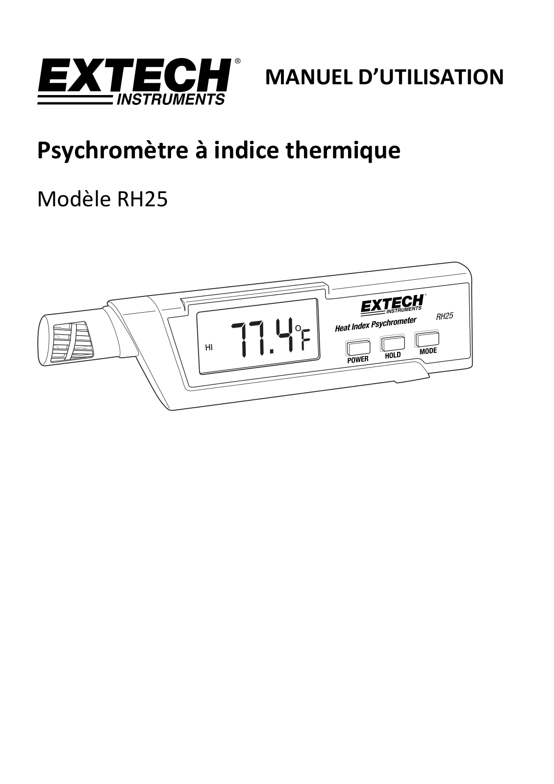 Extech RH25 User guide