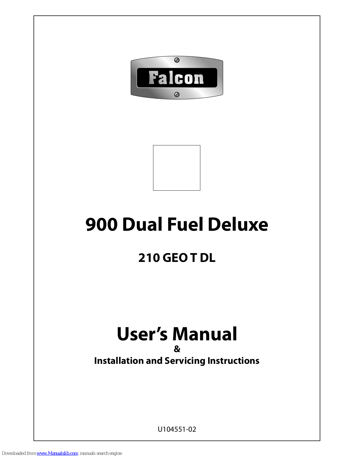 Falcon 900 Dual Fuel Deluxe User Manual