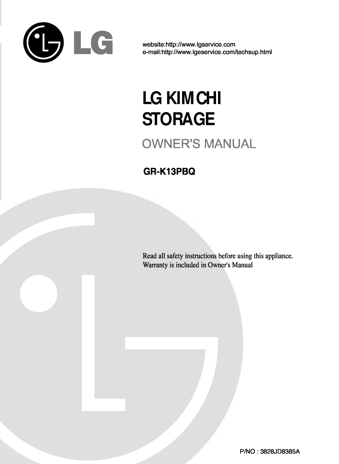 LG GR-K13PBQ User Manual