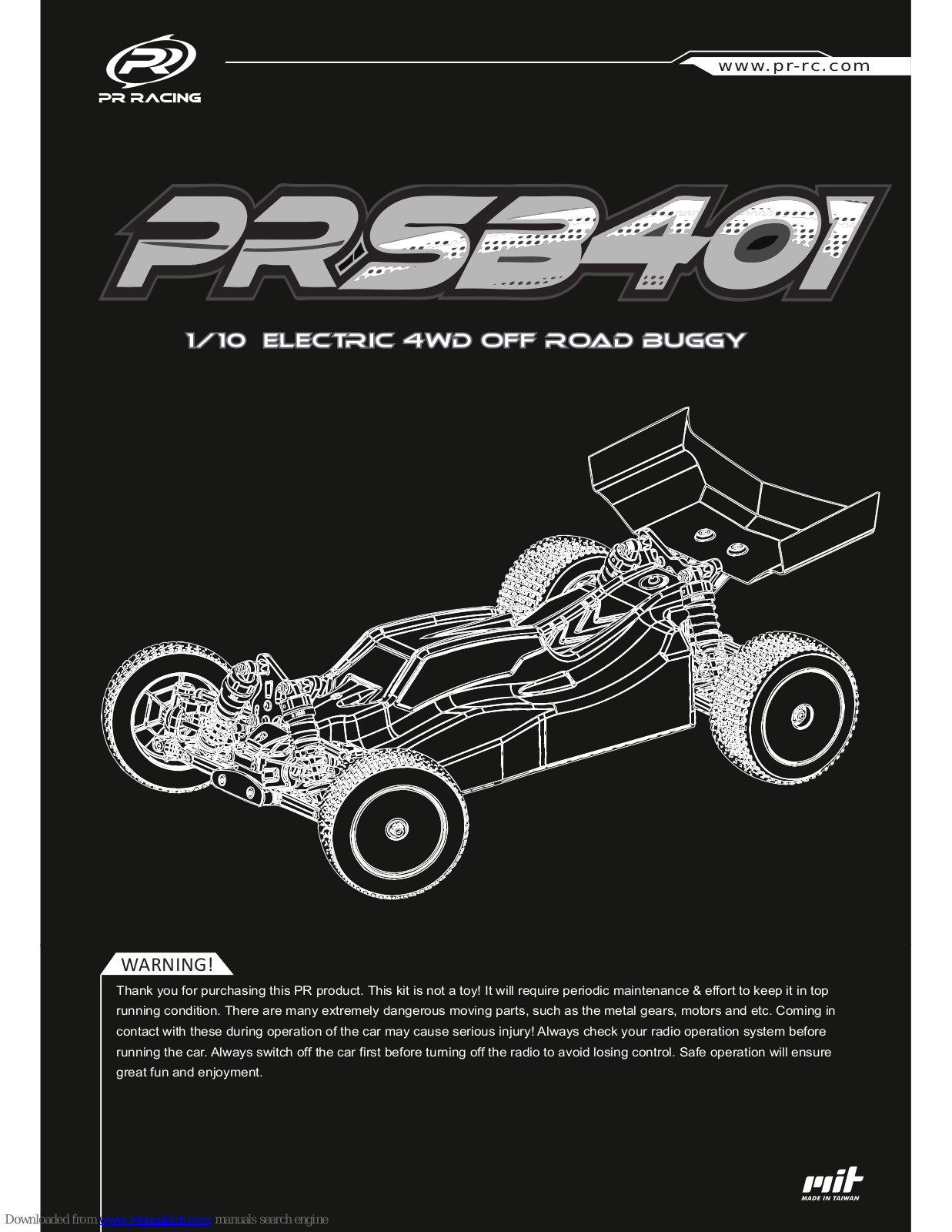 PR RACING SB401 User Manual - ManualMachine.com
