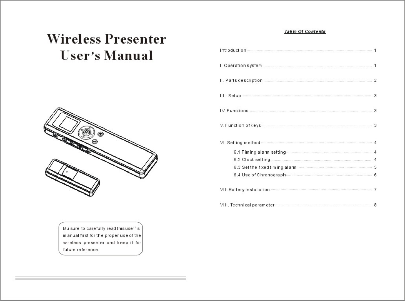 Vson Technology V3320 User Manual