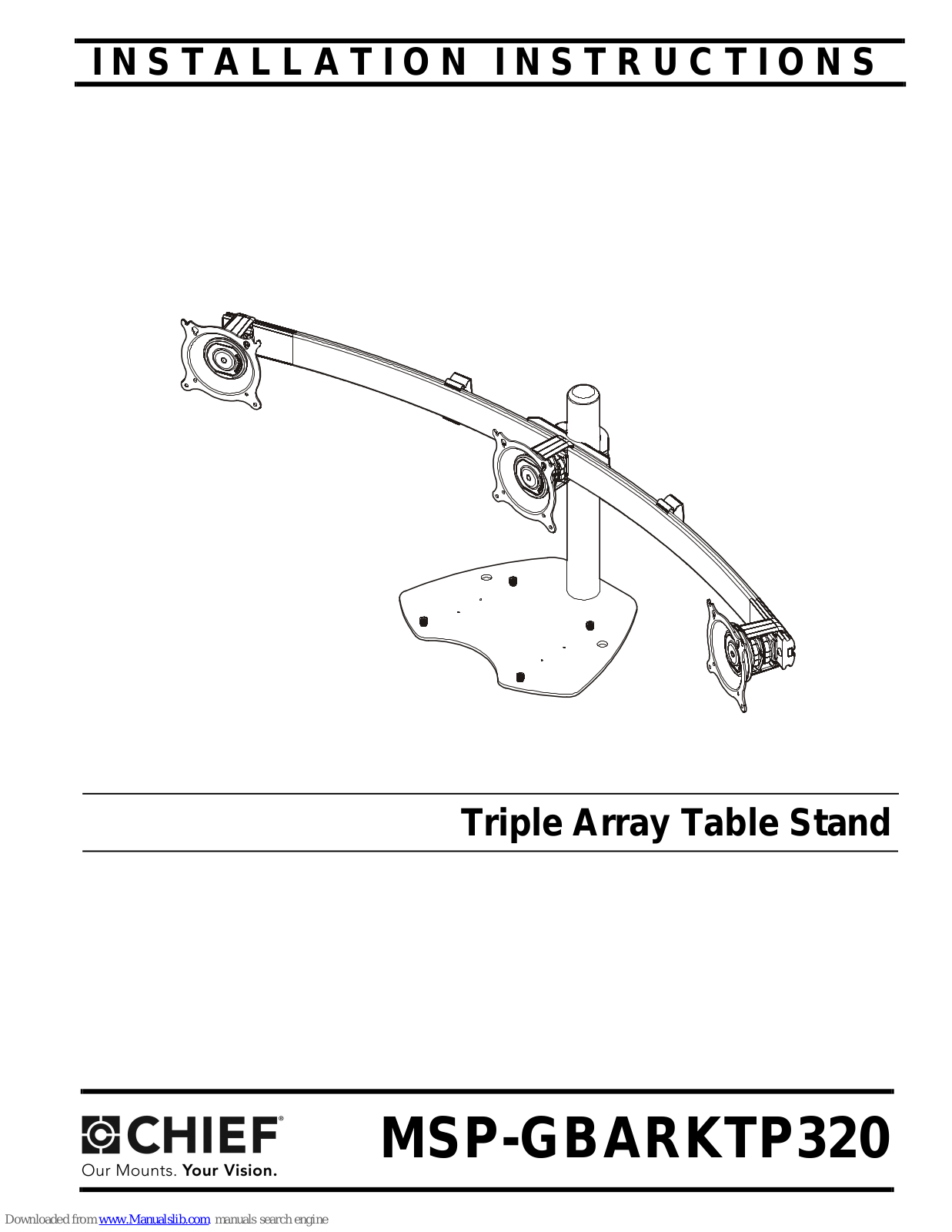 CHIEF MSP-GBARKTP320 Installation Instructions Manual - ManualMachine.com