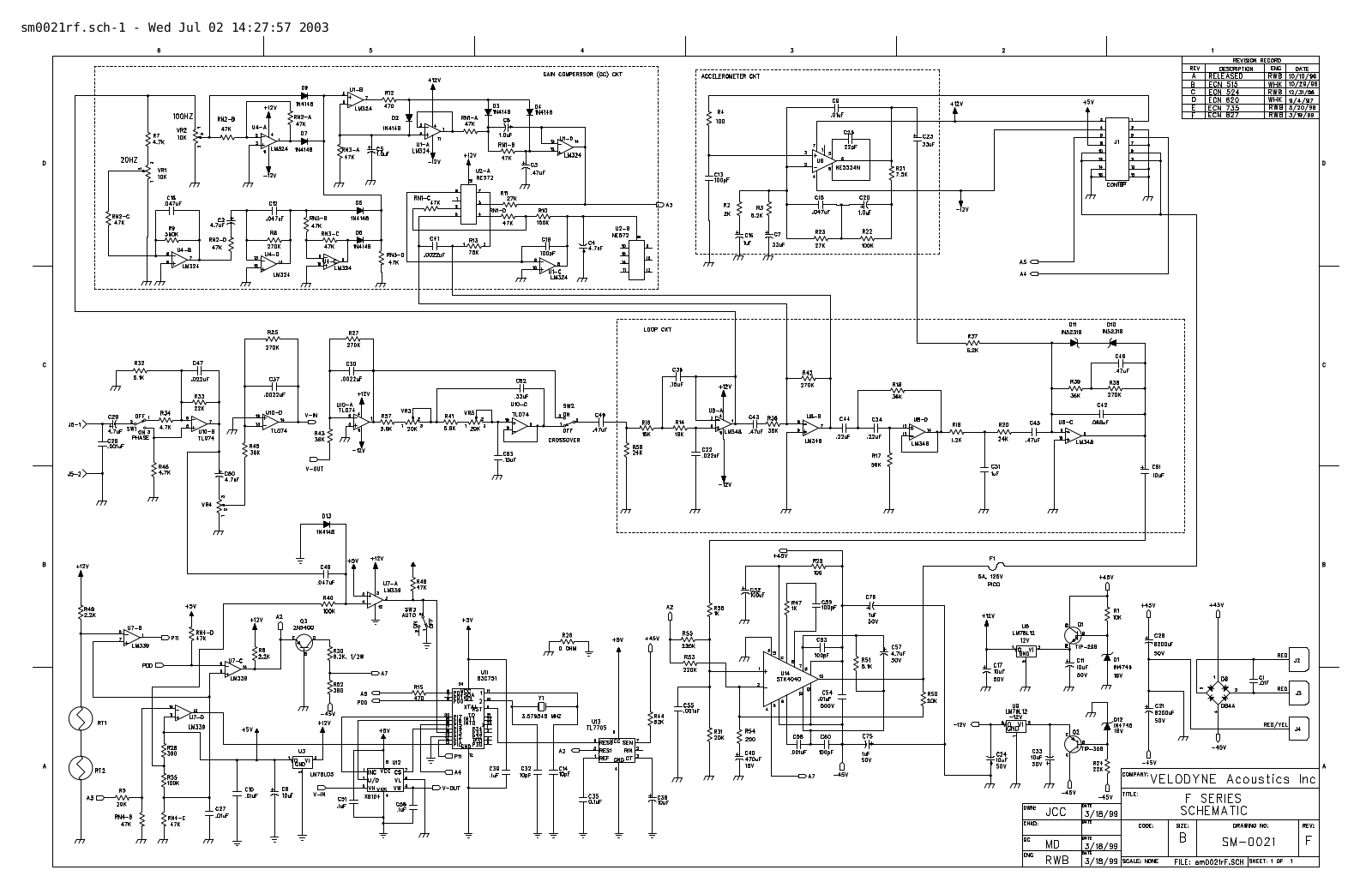 Velodyne SM-0021 Schematic - ManualMachine.com