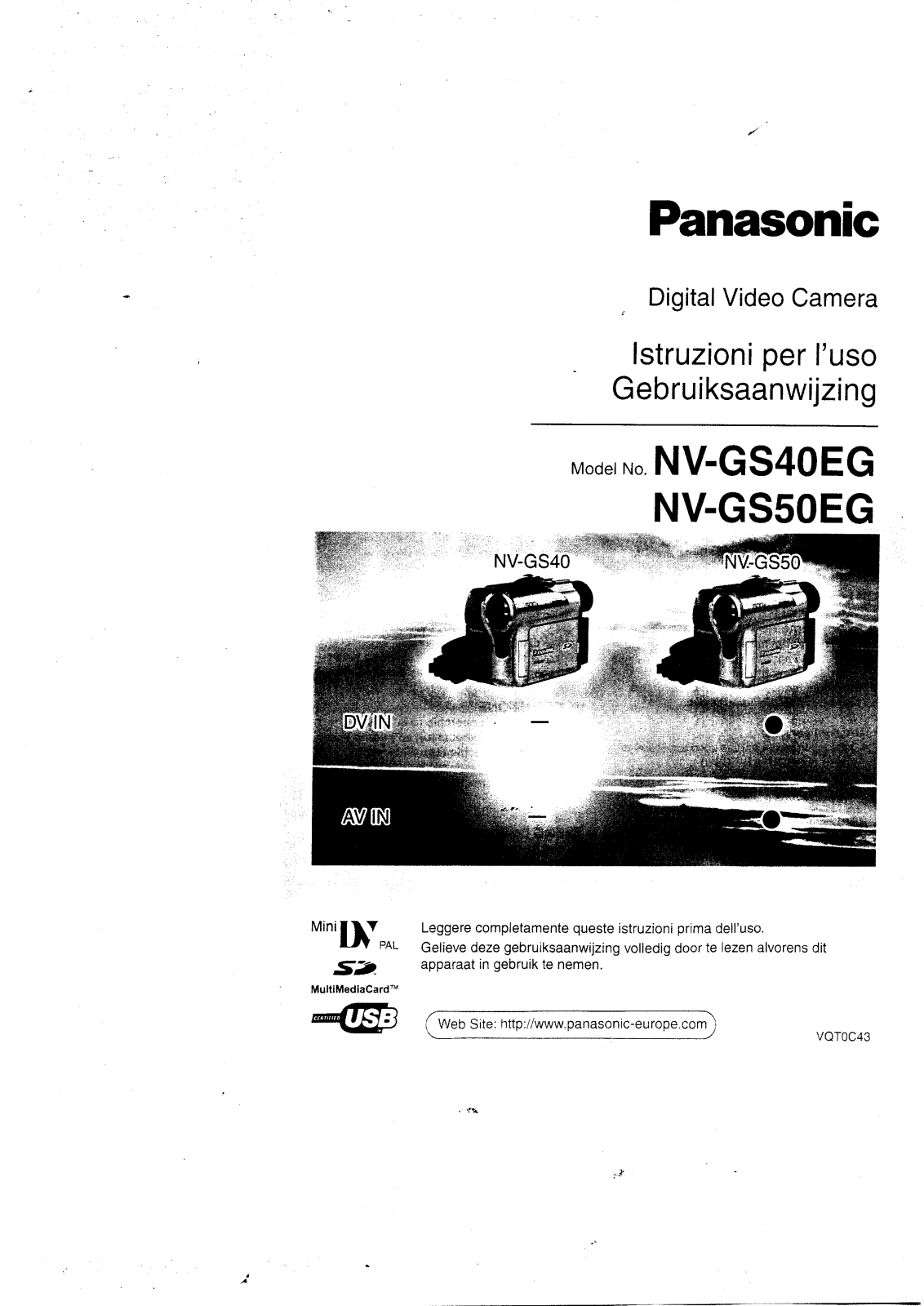 Panasonic NVGS50EG Operating Instructions