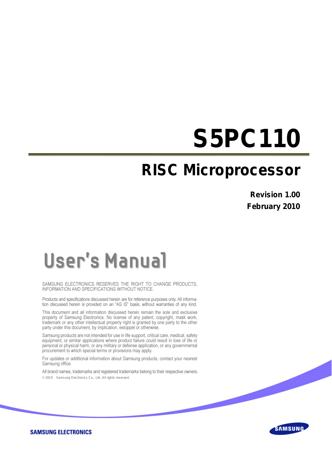 Samsung S5PC110 User Manual