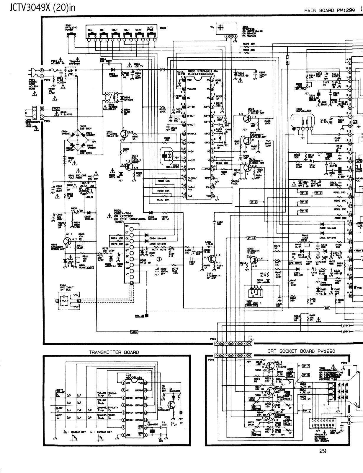 Citizen JCTV3049, JCTV1544 Schematic