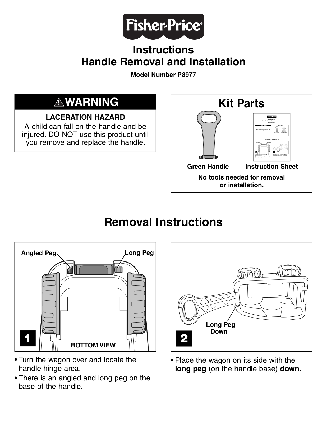 Fisher-Price P8977 Instruction Sheet