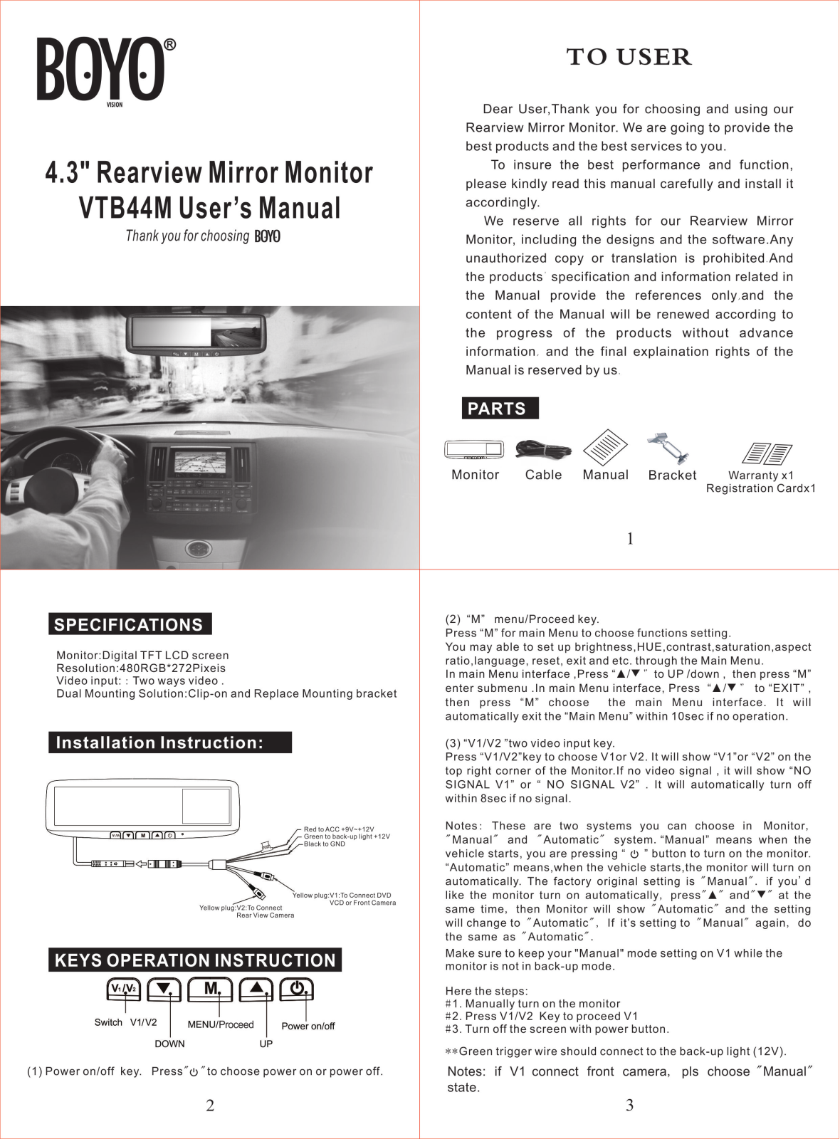 Boyo VTB44M User Manual - ManualMachine.com