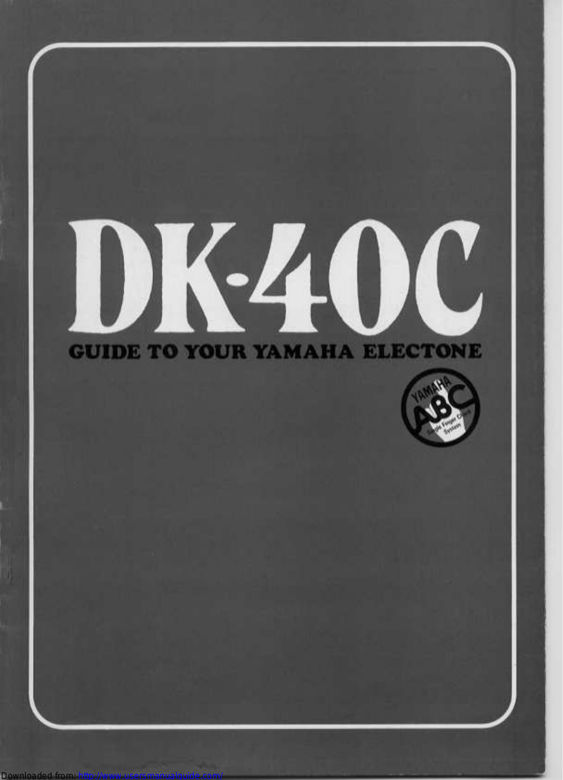 Yamaha Audio DK-40C User Manual