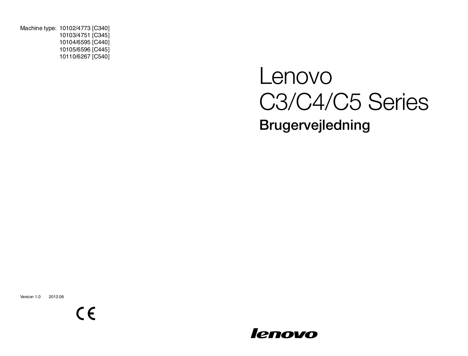 Lenovo C340, C345, C440, C445, C540 User Guide