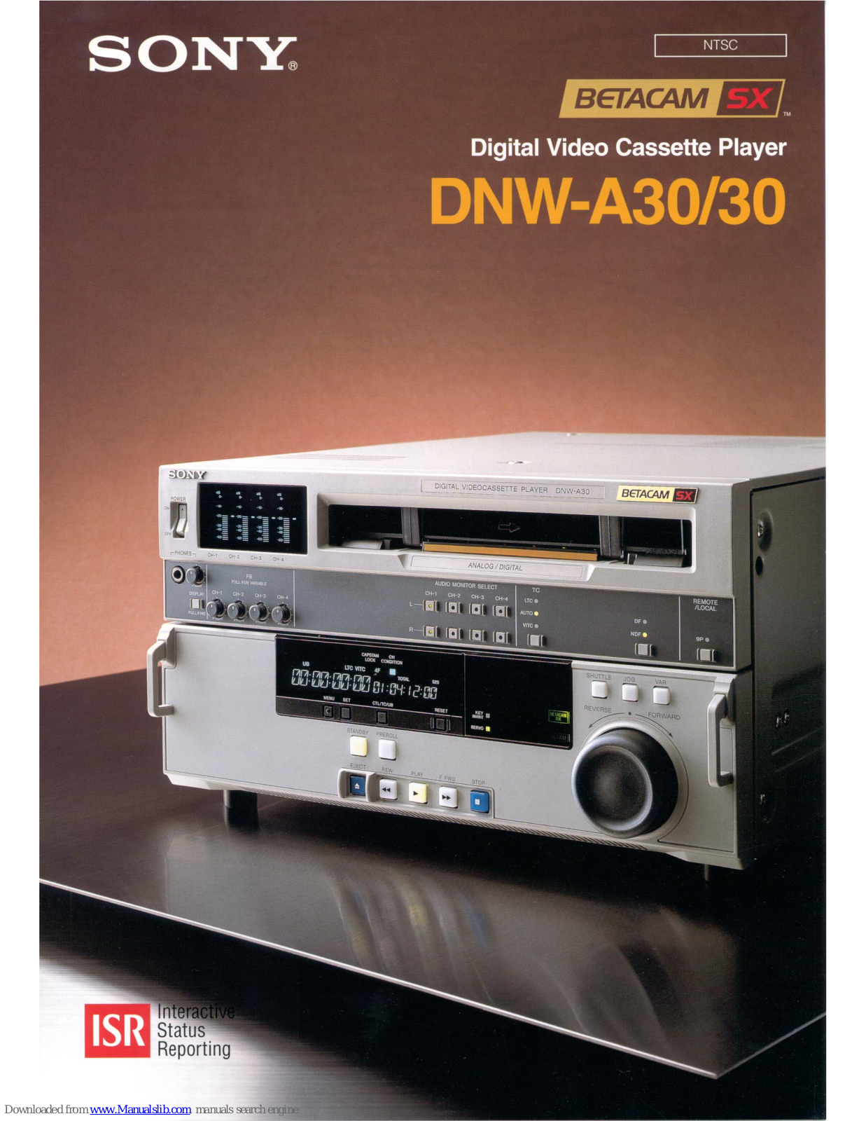 Sony DNW-30,DNW-A30,Betacam SX DNW-30,Betacam SX DNW-A30 Specifications