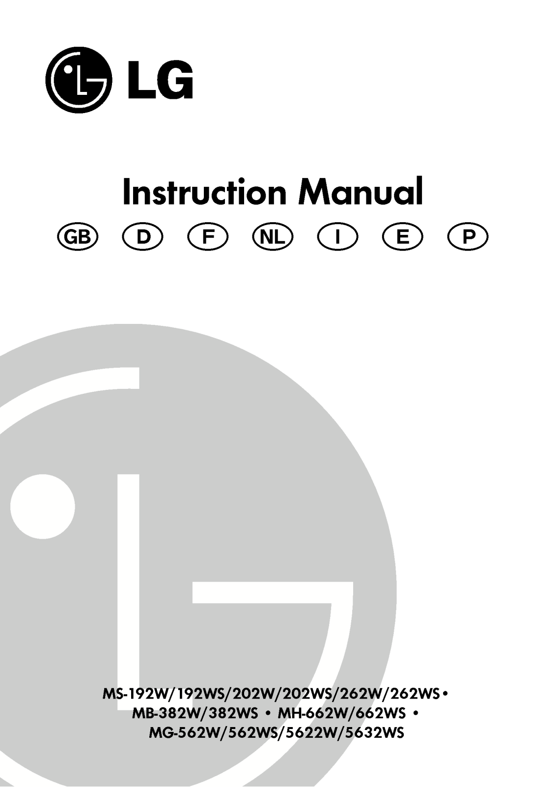 Lg MG-5632WS, MG-562W User Manual