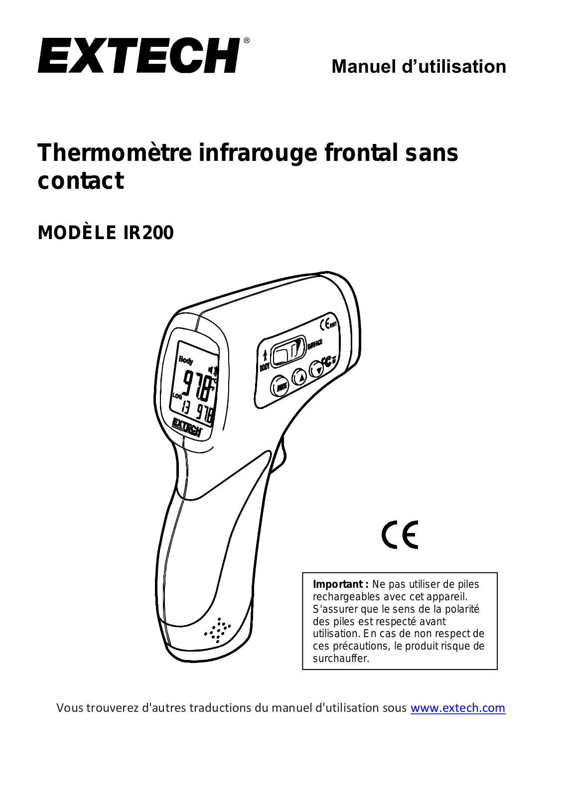 Extech IR200 User guide