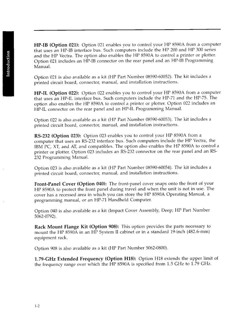 HP 8590a Installation Manual