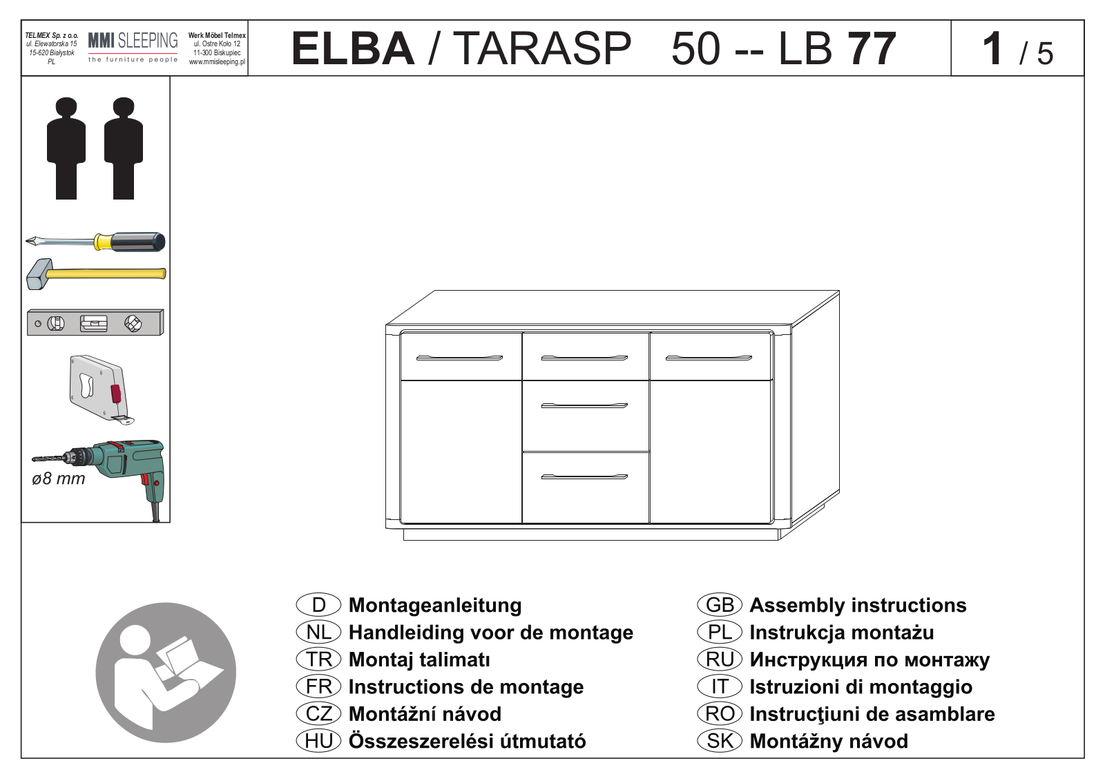 Home affaire Elba Assembly instructions