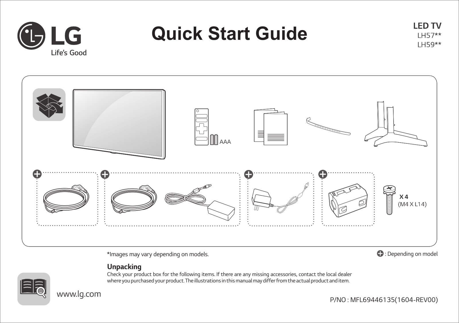 LG 43LH595T, 49LH595T QUICK SETUP GUIDE