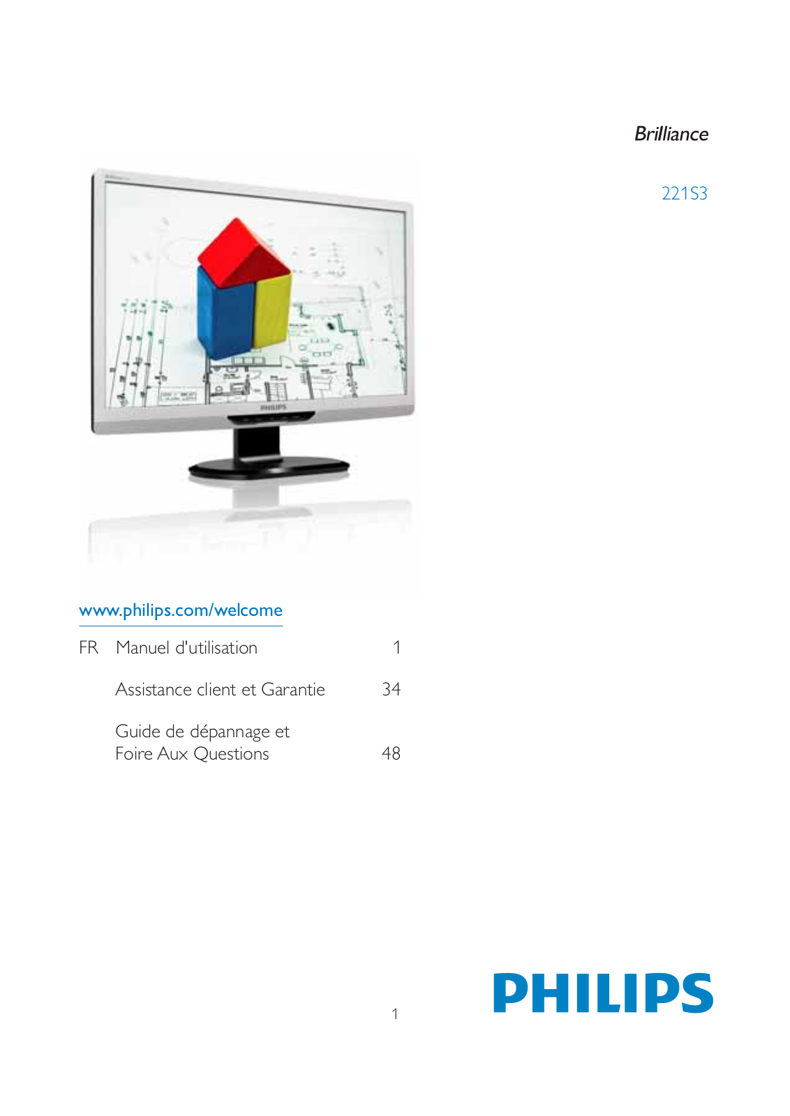 PHILIPS 221S3LSS User Manual