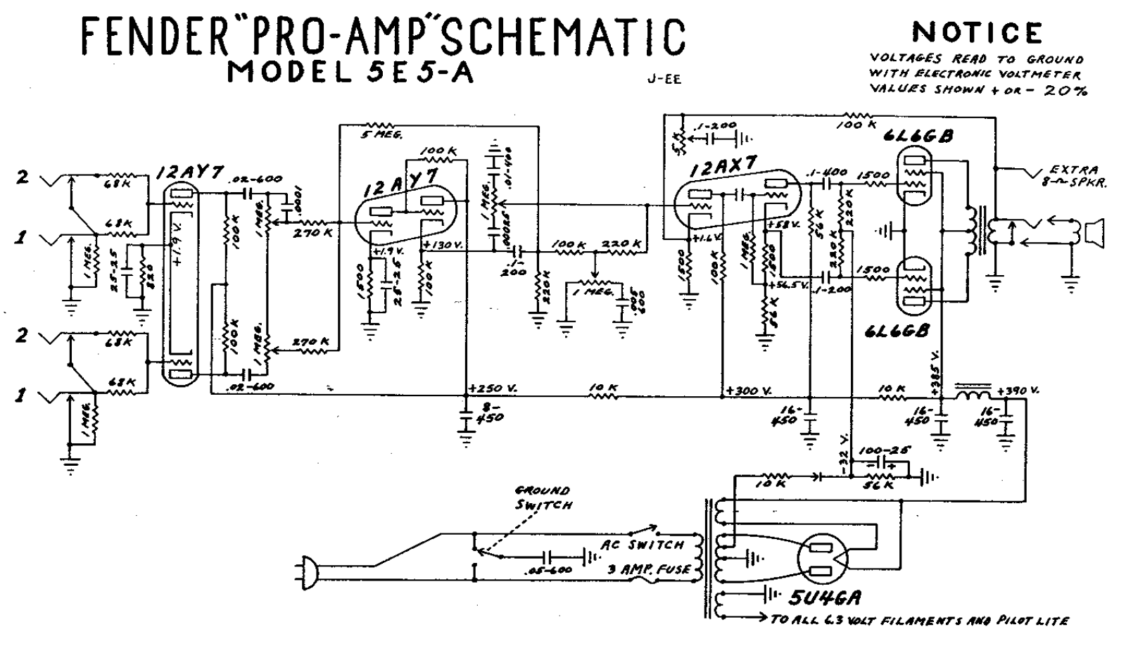 Fender 5e5a schematic