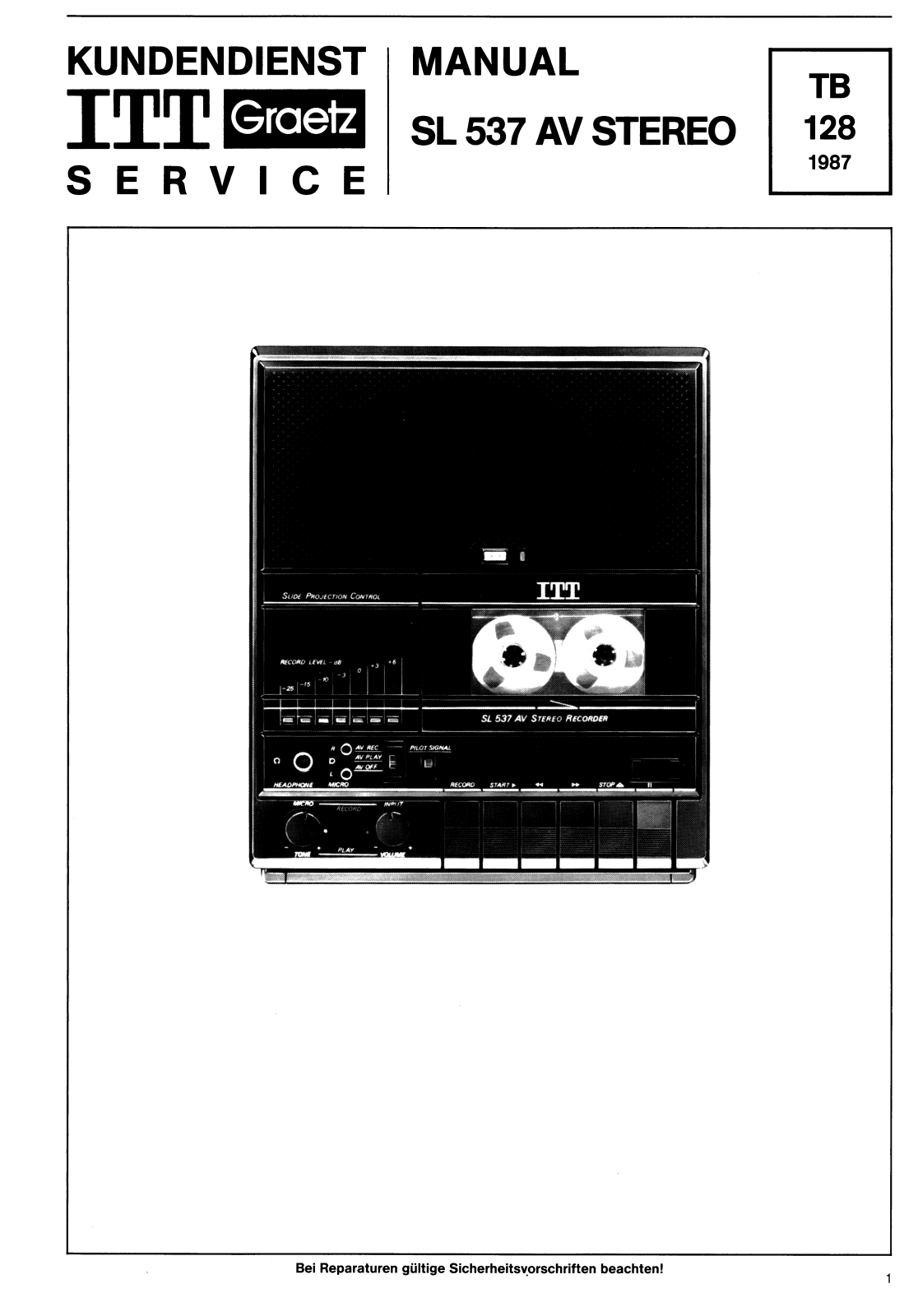 ITT sl 537 av Service Manual